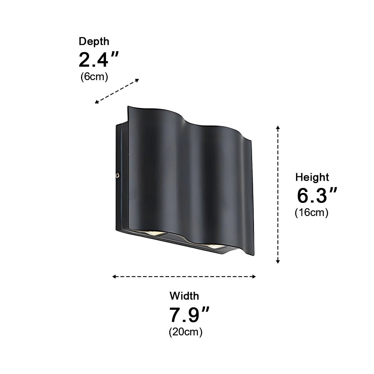 Waterproof Modern Vertical-Beam Up & Down Outdoor Wall Light - Pulens