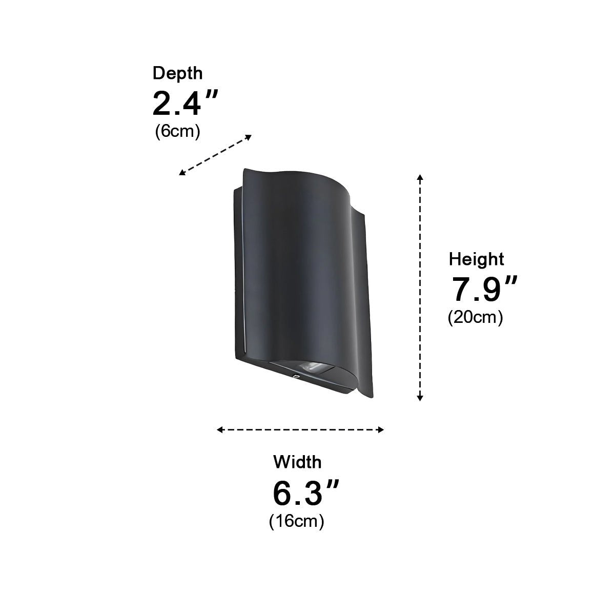 Waterproof Modern Vertical-Beam Up & Down Outdoor Wall Light - Pulens