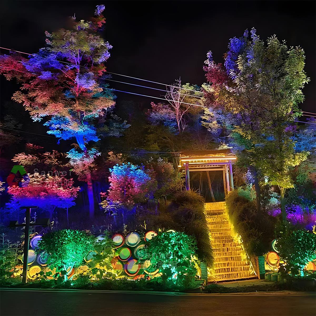 Waterproof RGB Landscape Spotlight LED Outdoor Tree Lighting - Pulens