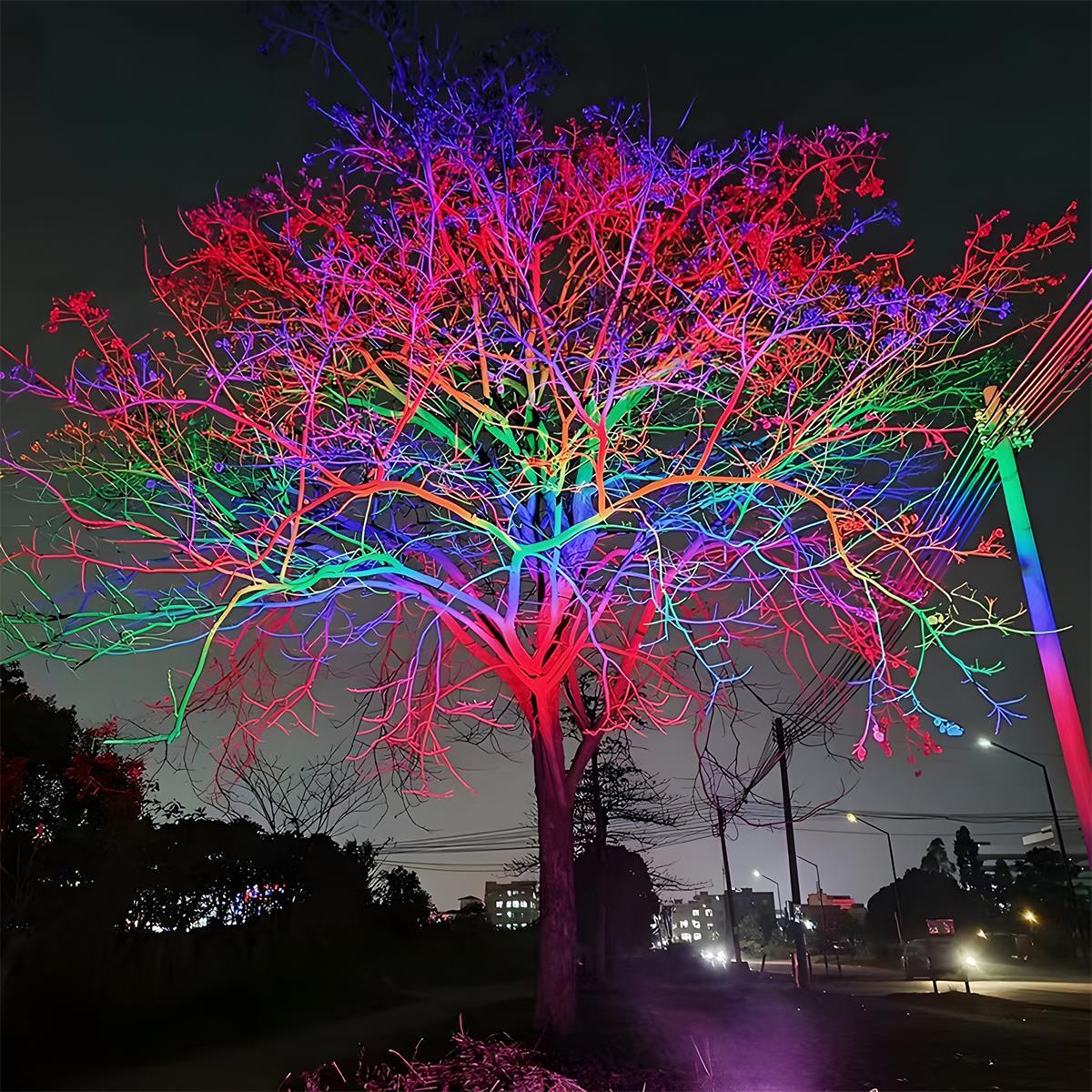 Waterproof RGB Landscape Spotlight LED Outdoor Tree Lighting - Pulens