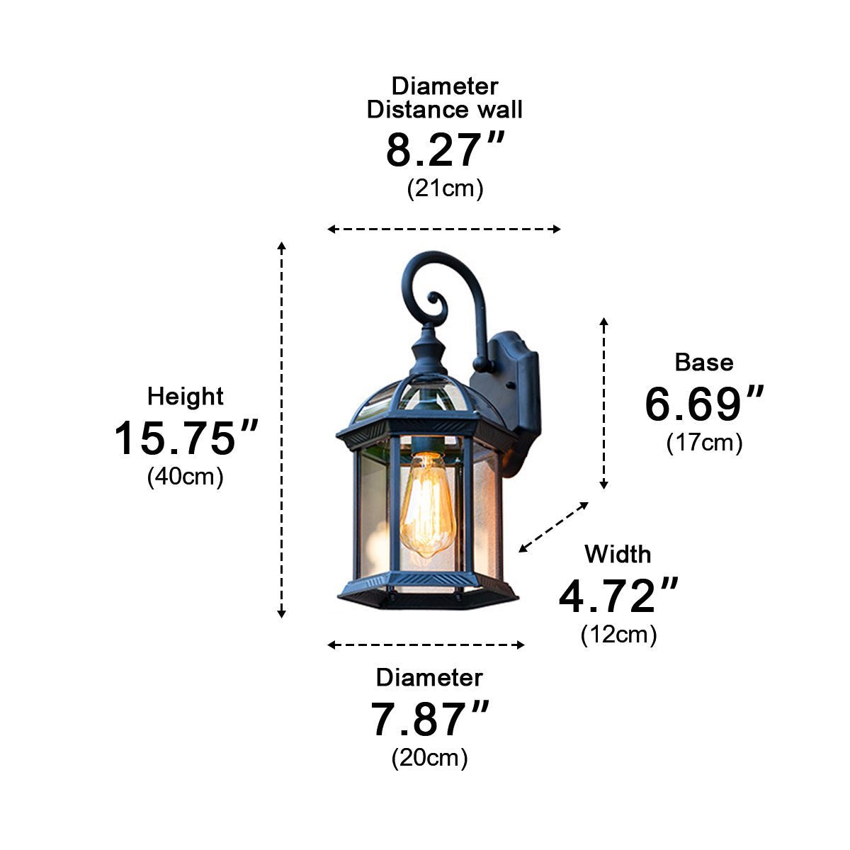 Dimmable Outdoor Scroll Arm Coach Wall Lights - Pulens