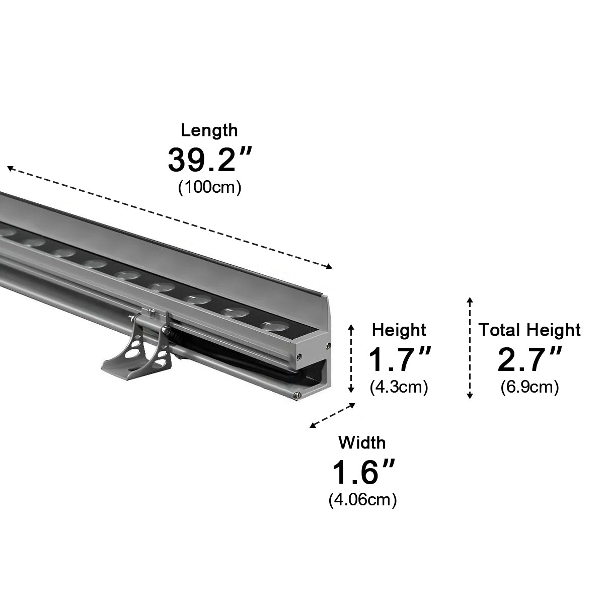 Waterproof Linear LED Outdoor Wall Washer Light DC24V - Pulens