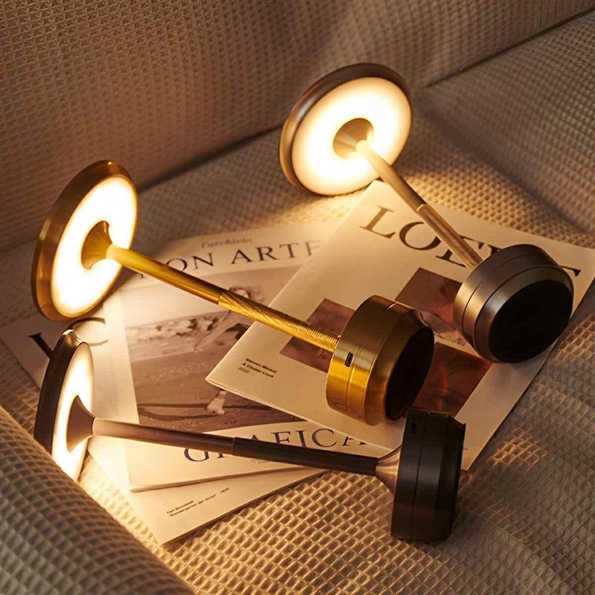Modern Dimmable Floating Dish LED Table Lamp - Pulens