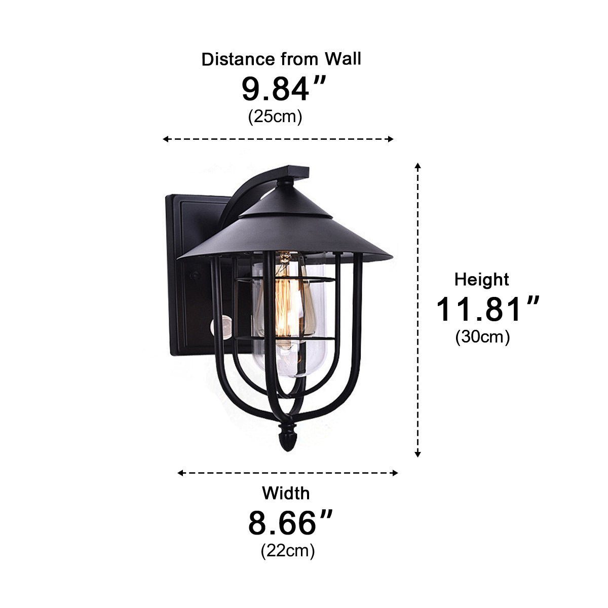 Vintage Outdoor Wall Light Motion Sensor & Dimmable - Pulens