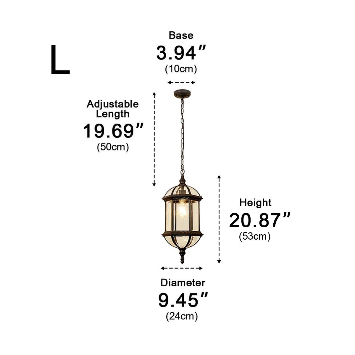 Dimmable Open Cage Outdoor Pendant Light - Pulens