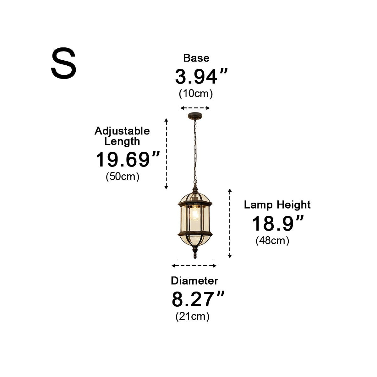 Dimmable Open Cage Outdoor Pendant Light - Pulens
