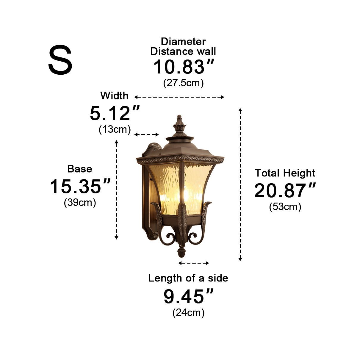 Dimmable Victorian Coach Outdoor Wall Light - Pulens