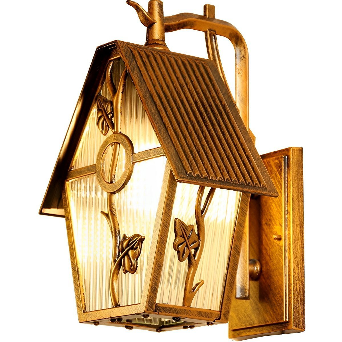 Dimmable Cottage Lantern Outdoor Wall Light - Pulens