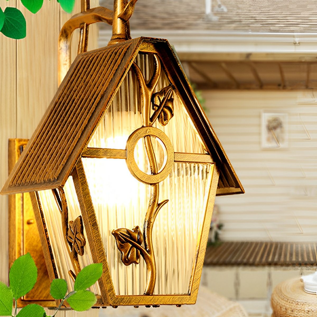 Dimmable Cottage Lantern Outdoor Wall Light - Pulens