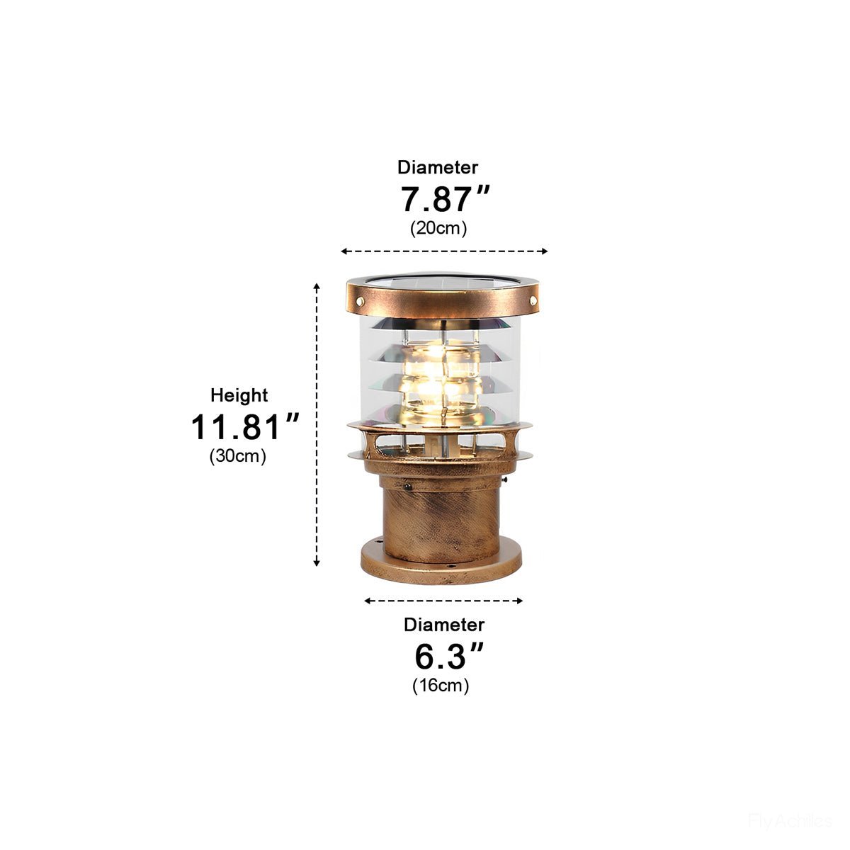 Waterproof Pagoda LED Outdoor Bollard Path Light - Pulens