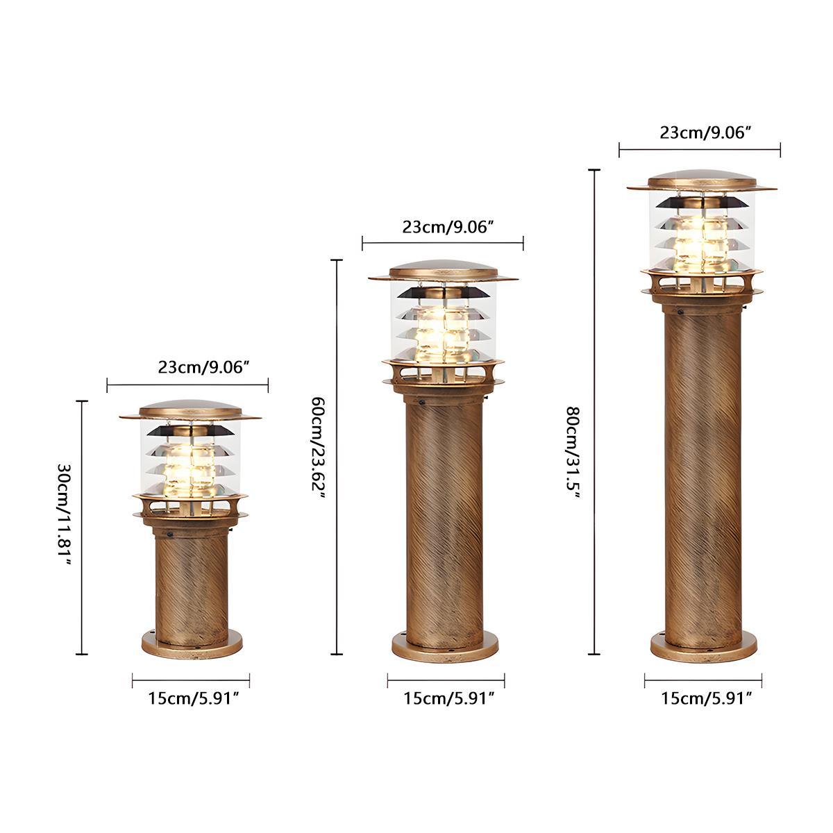 Waterproof Pagoda LED Outdoor Bollard Path Light - Pulens
