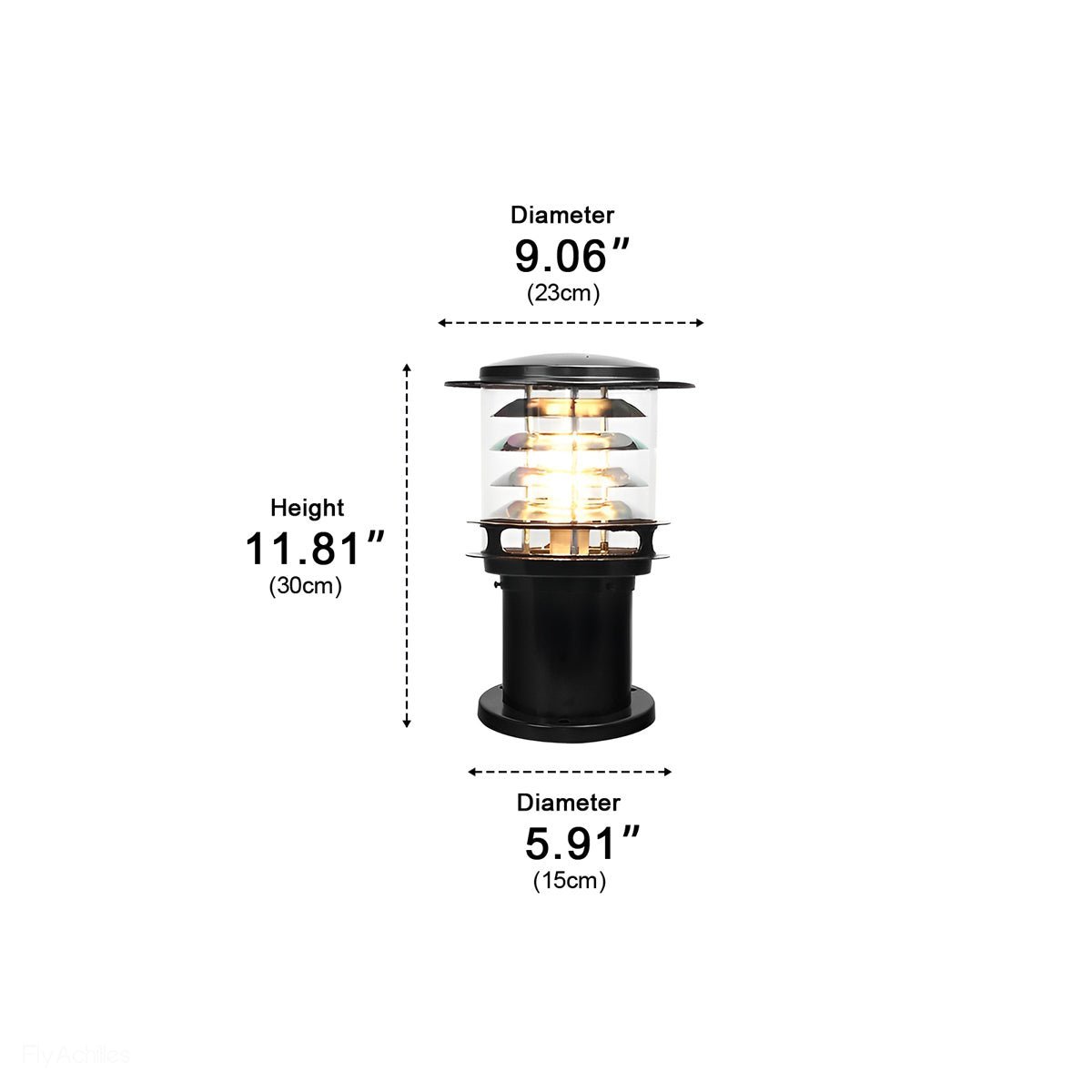 Waterproof Pagoda LED Outdoor Bollard Path Light - Pulens