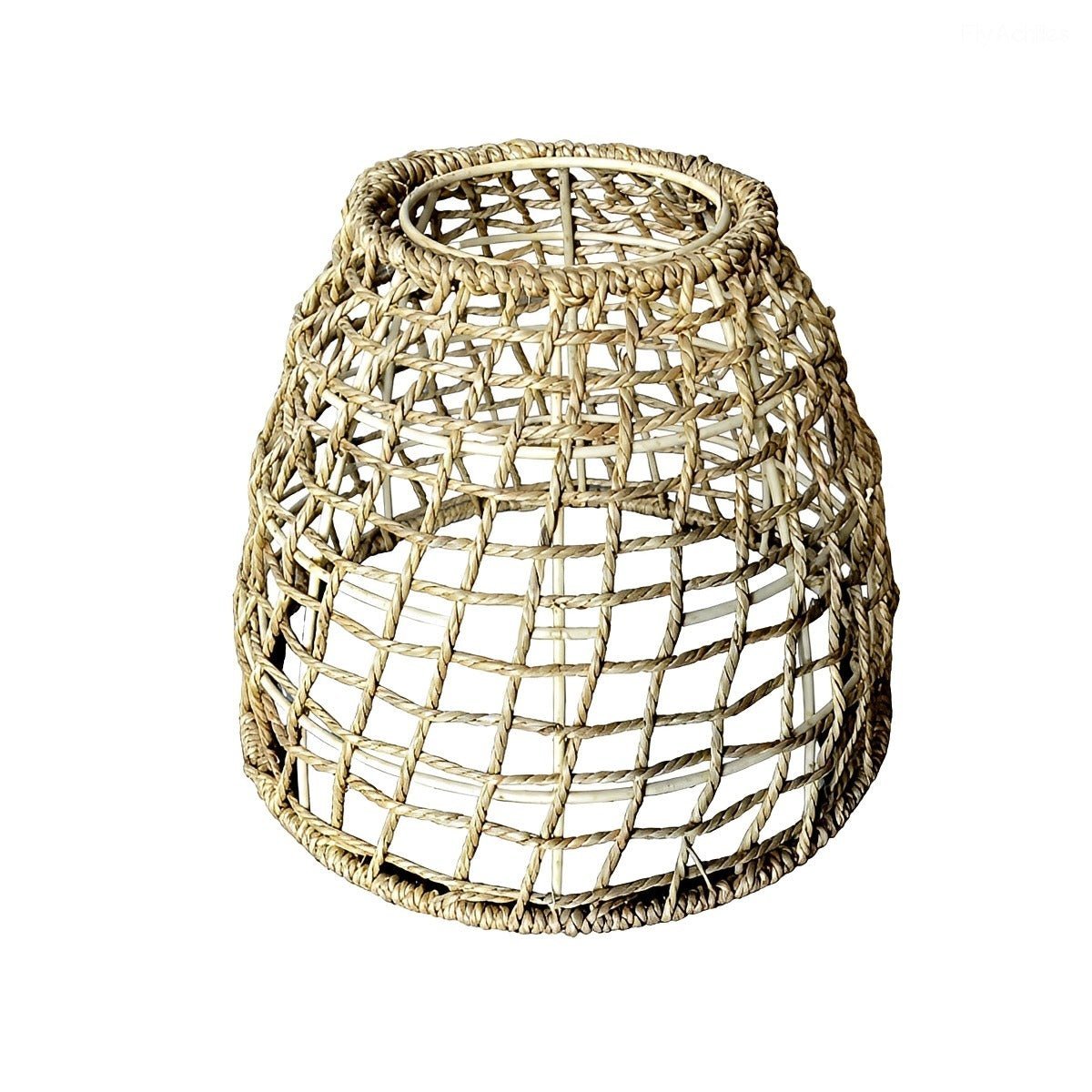 Waterproof Solar Rattan Boho Bell-Shaped Outdoor Pendant Light - Pulens