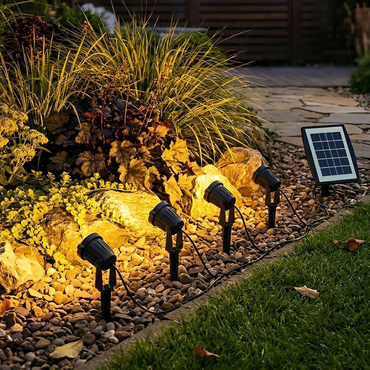 Waterproof Solar Spotlights Outdoor LED Landscape Lights - Pulens