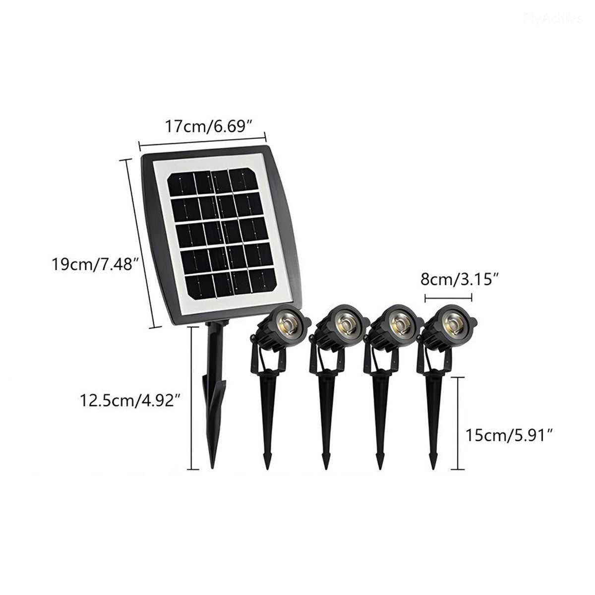 Waterproof Solar Spotlights Outdoor LED Landscape Lights - Pulens