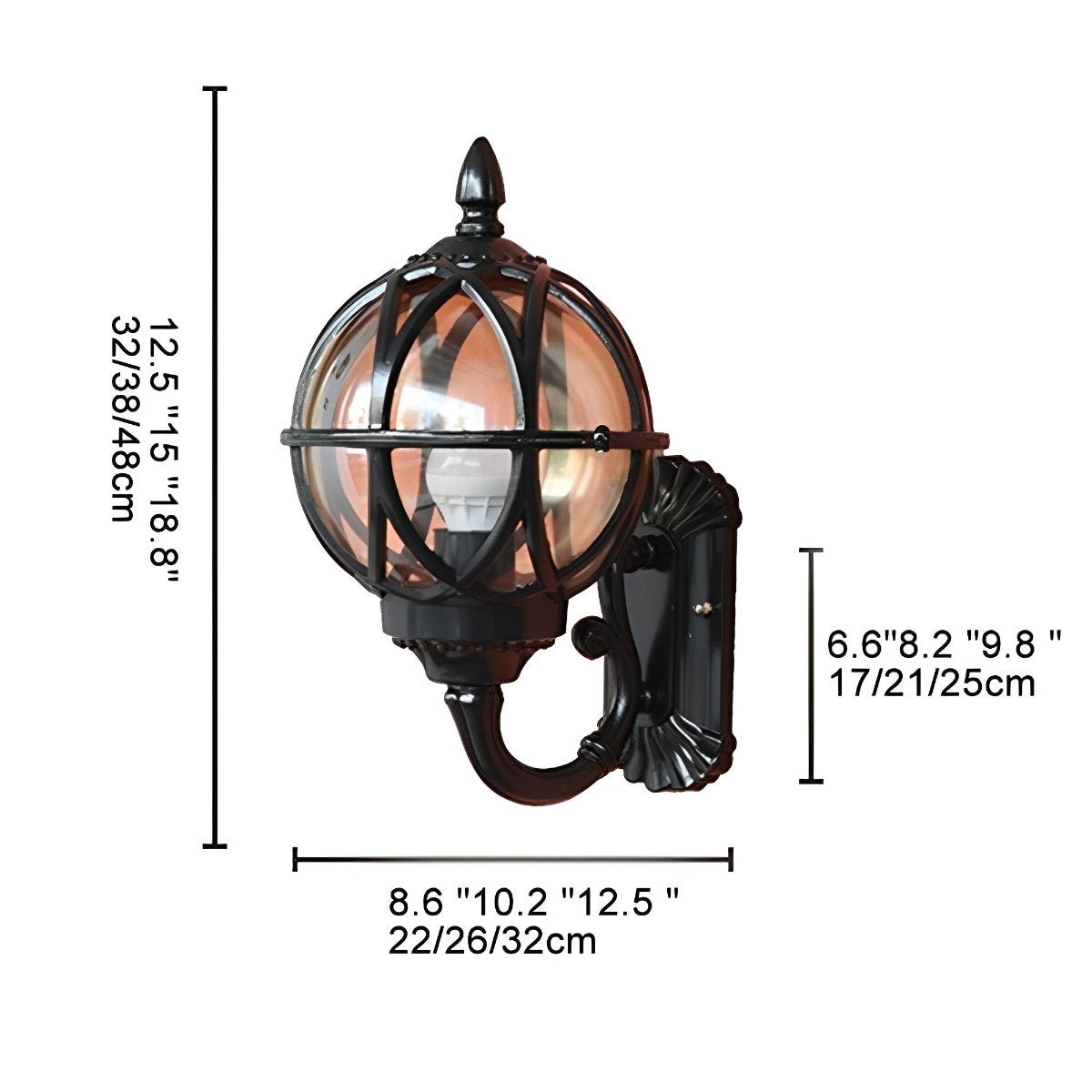 Dimmable Cage Lantern Outdoor Wall Light - Pulens